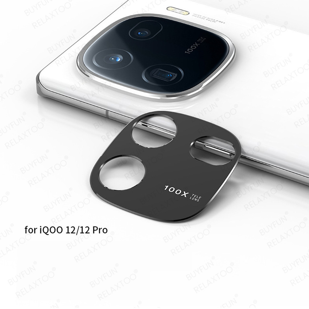ฝาครอบเลนส์กล้องด้านหลัง 3D โลหะผสมอลูมิเนียม สําหรับ Vivo iQOO 12 Pro Vivo iQOO 12 5G iQOO12Pro 12Pro 5G 9H