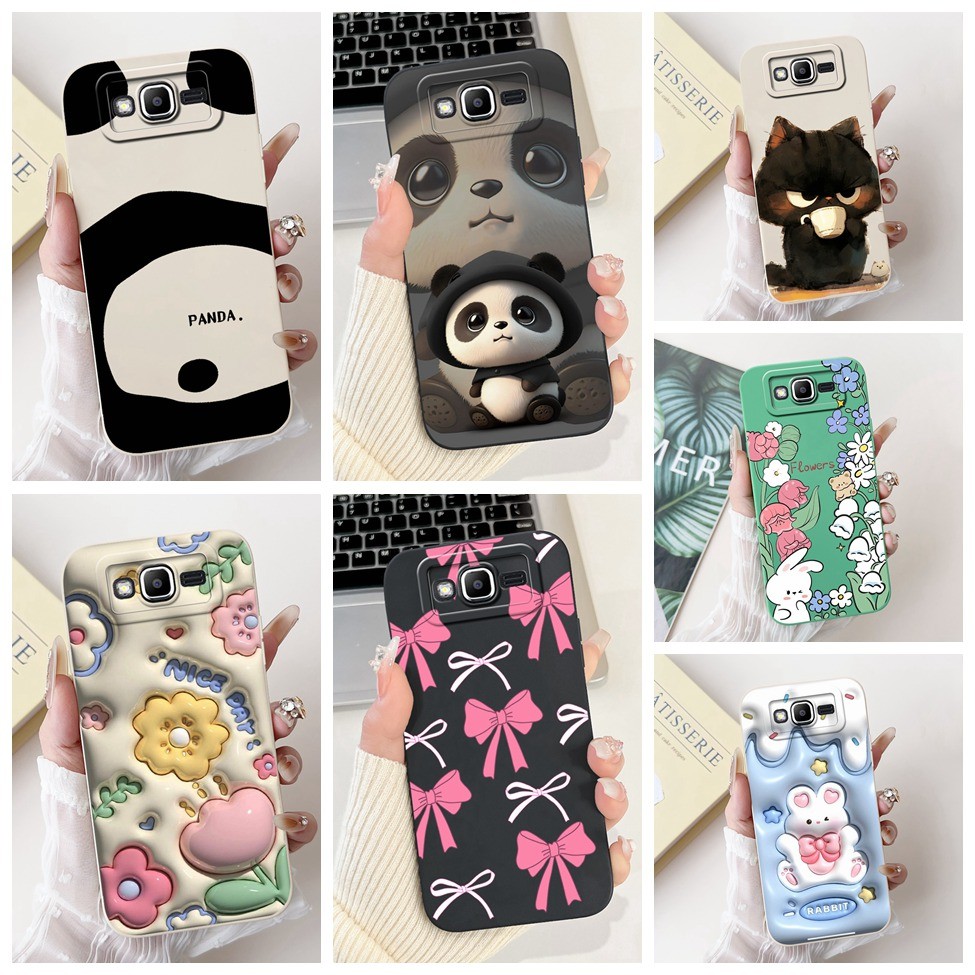 SAMSUNG 5.0 สําหรับSamsung J2 PrimeกรณีG532F G532Mความงามแมวน่ารักแฟชั่นตลกซิลิโคนปกหลังสําหรับSamsu