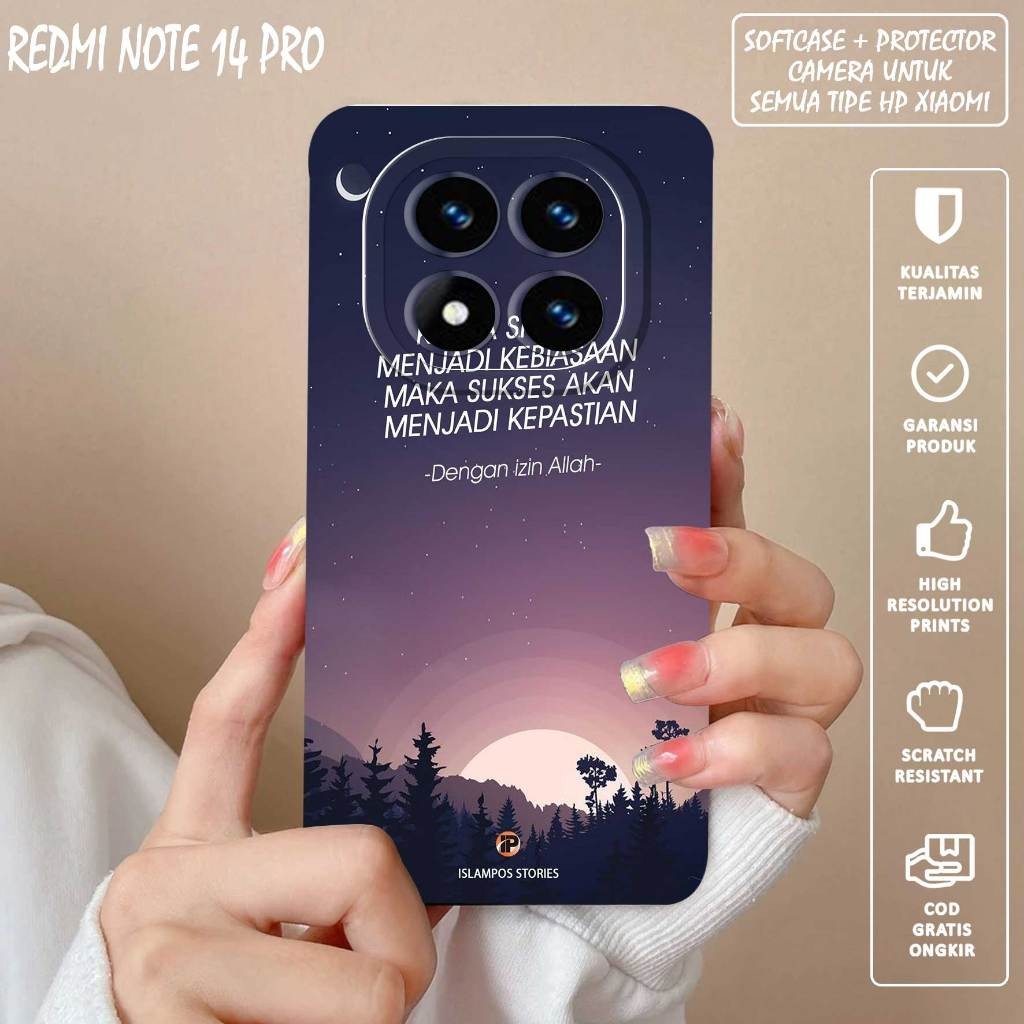 กล้อง SOFTCASE PRO ISLAMIC PICTURE สําหรับสีแดง*MI NOTE 14 PRO -