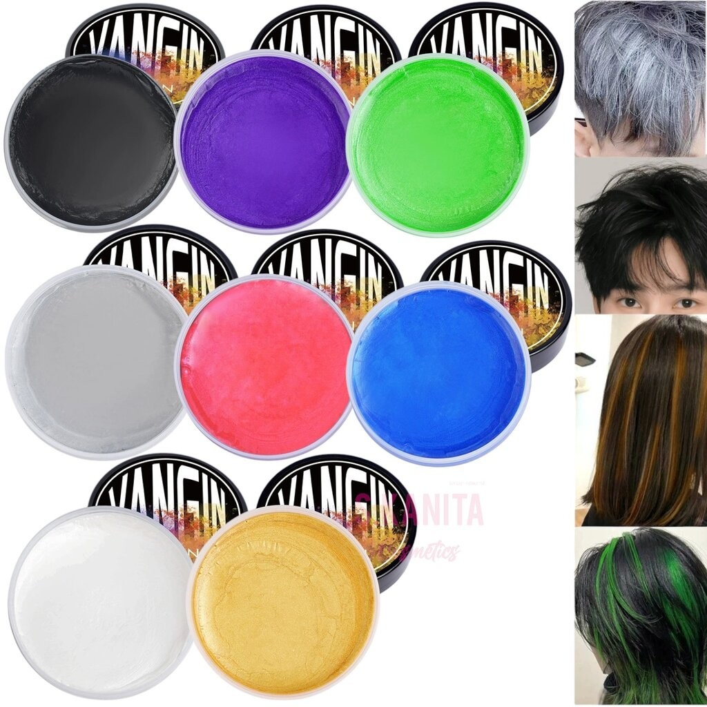 Vangin แว็กซ์สีผมแฟชั่น เคลือบสีแฟชั่น ย้อมผมชั่วคราว แบบล้างออกได้ Hair Coloring Wax