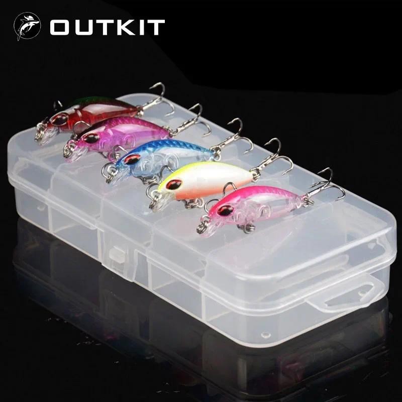 ใหม่ 5pcs Mini Minnow 4 ซม.2.5g Fishing Lure ชุดกล่อง CrankBaits Wobblers Lures Sinking ปลาคาร์พตกปลา ประดิษฐ์