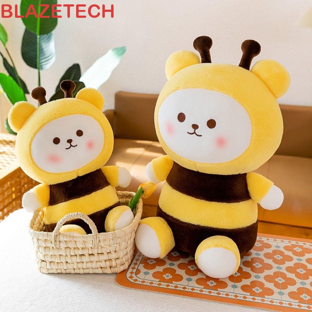 Blazetech Bee ตุ๊กตาของเล่น, ตุ๊กตาผึ้งรูปร่างผึ้งตุ๊กตาของเล่นตุ๊กตา, ตุ๊กตานอน Lucky Soft PP Cotton Bees หมีตุ๊กตาตุ๊กตาของขวัญวันเกิด
