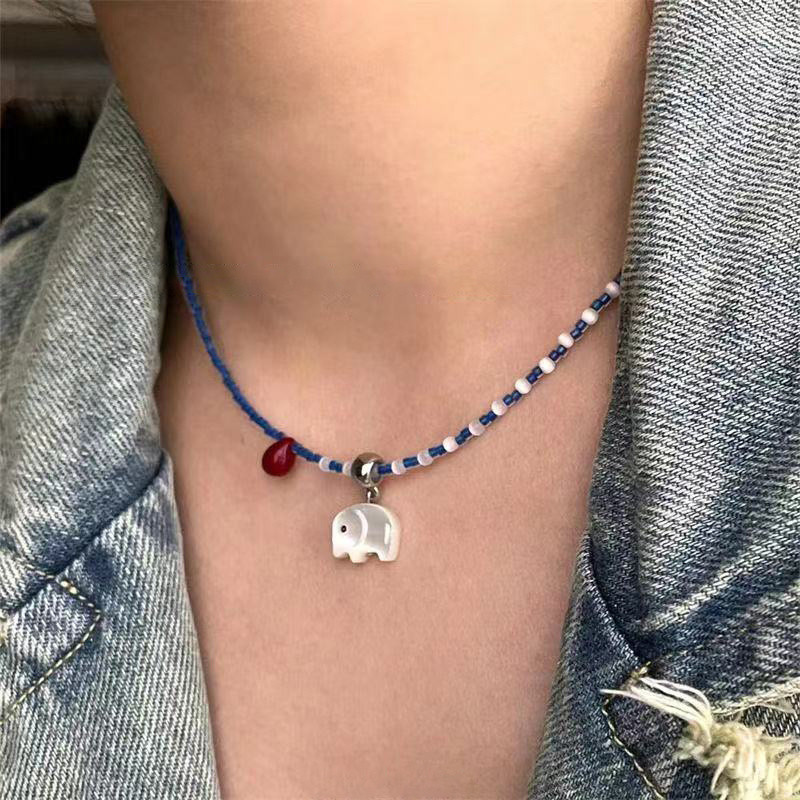 แมวน้อยรักปลา~ สร้อยคอปักลูกปัดสีน้ำเงินซีรีส์ใหม่ฤดูร้อนที่มีมูลค่าสูงและมีเอกลักษณ์ - รูปที่ 5