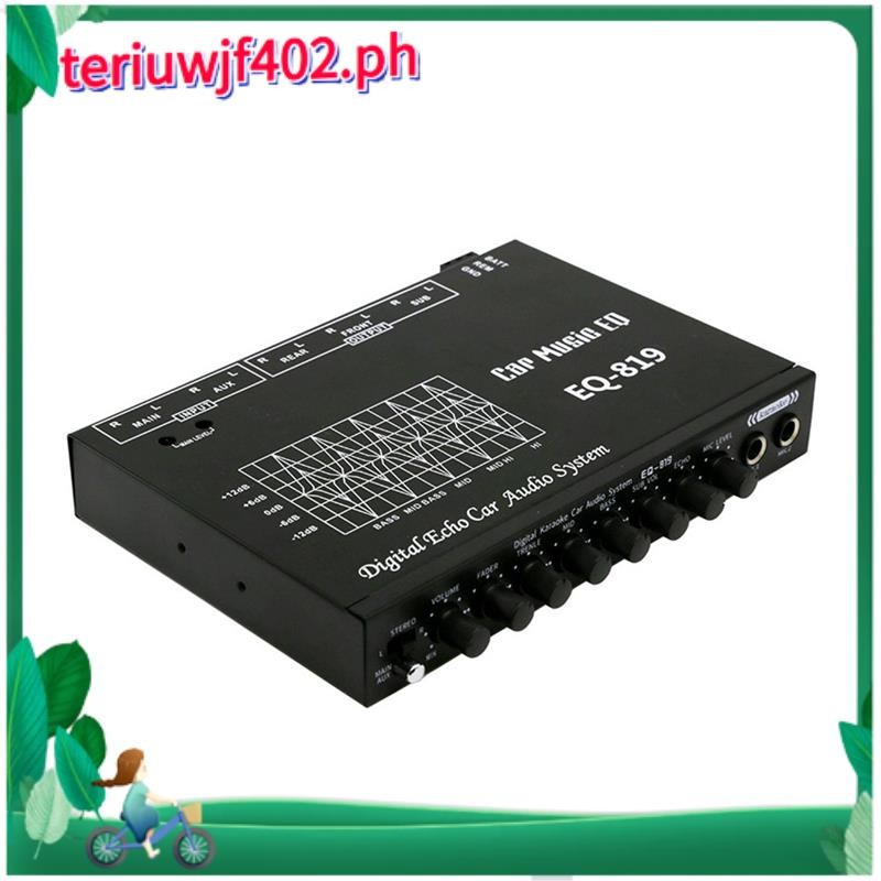 EQ-819 รถ Equalizer รถมัลติฟังก์ชั่ Equalizer เครื่องเสียงรถยนต์ EQ Tuning Crossover Amplifier Param
