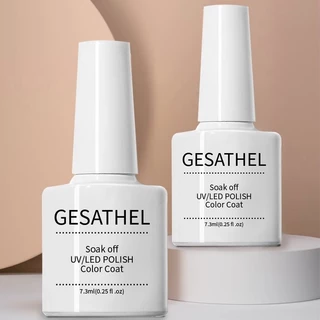 GESATHEL ยาทาเล็บเจล ยาทาเล็บเจล กลิตเตอร์โฮโลแกรม สําหรับผู้เริ่มต้น ยาทาเล็บเจลสีใส