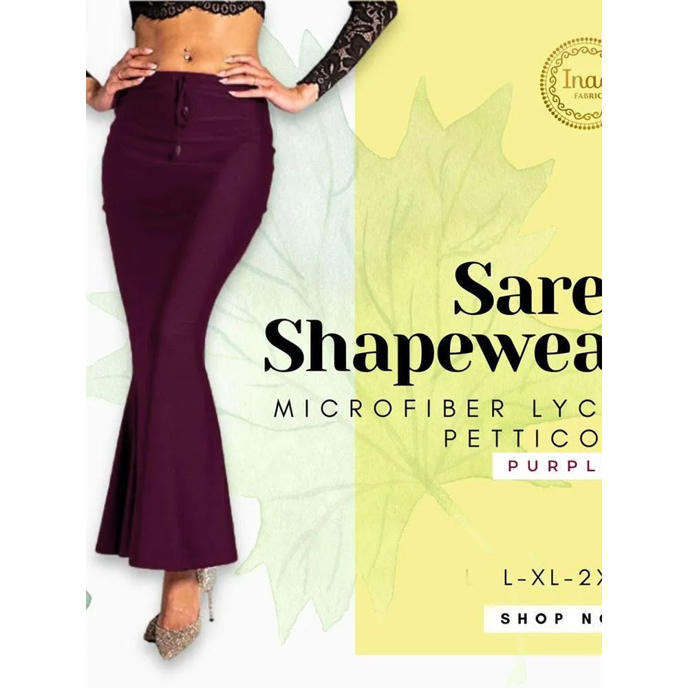 Saree Shapewear ไมโครไฟเบอร์ Lycra Petticoat