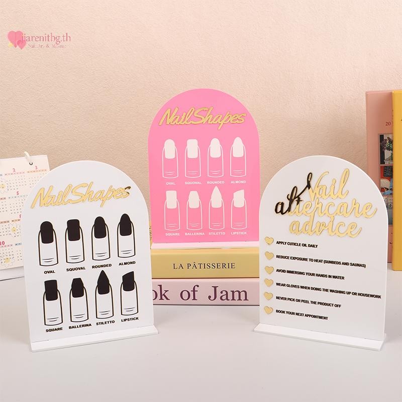 Renbg อะคริลิคขาตั้งโชว์เล็บ DIY สําหรับร้านเล็บ เครื่องมือแสดงเล็บ