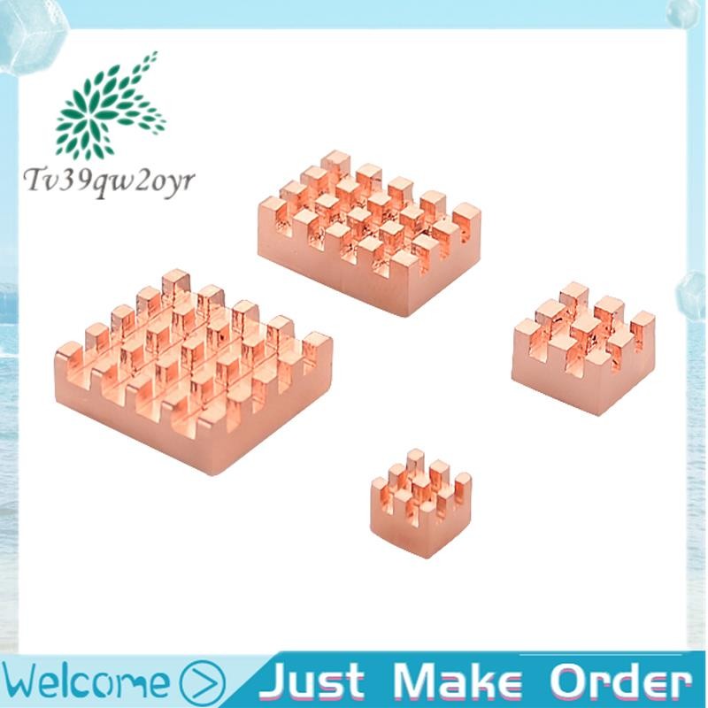 Tv39qw2oyr4 ชิ้นฮีทซิงค์ทองแดงระบายความร้อนสําหรับ Raspberry Pi 4B 1G 2G 4G Cooling Heatsinks Cooler