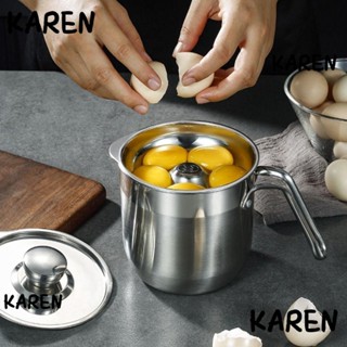 Karen เครื่องแยกไข่แดง ไข่ขาว ในครัวเรือน ชุดแยกไข่ สเตนเลส แบบพกพา มหัศจรรย์ อาหารเสริม ทําอาหาร เบเกอรี่ เครื่องมือกรอง เครื่องมือครัว