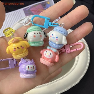 SANRIO Hanprospree&gt; พวงกุญแจ จี้รูปหัวใจน่ารัก สีมาการอง สไตล์ญี่ปุ่น สําหรับนักเรียนหญิง