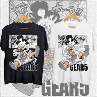 One Piece Luffy Gear 5 Japanese Anime T-Shirt วันพีซลูฟี่เกียร์ 5 อะนิเมะญี่ปุ่นเสื้อยืดS-5XL