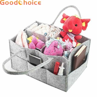 Storage Bag Organizer Felt Changing Kids Storage Carrier Grey Portable