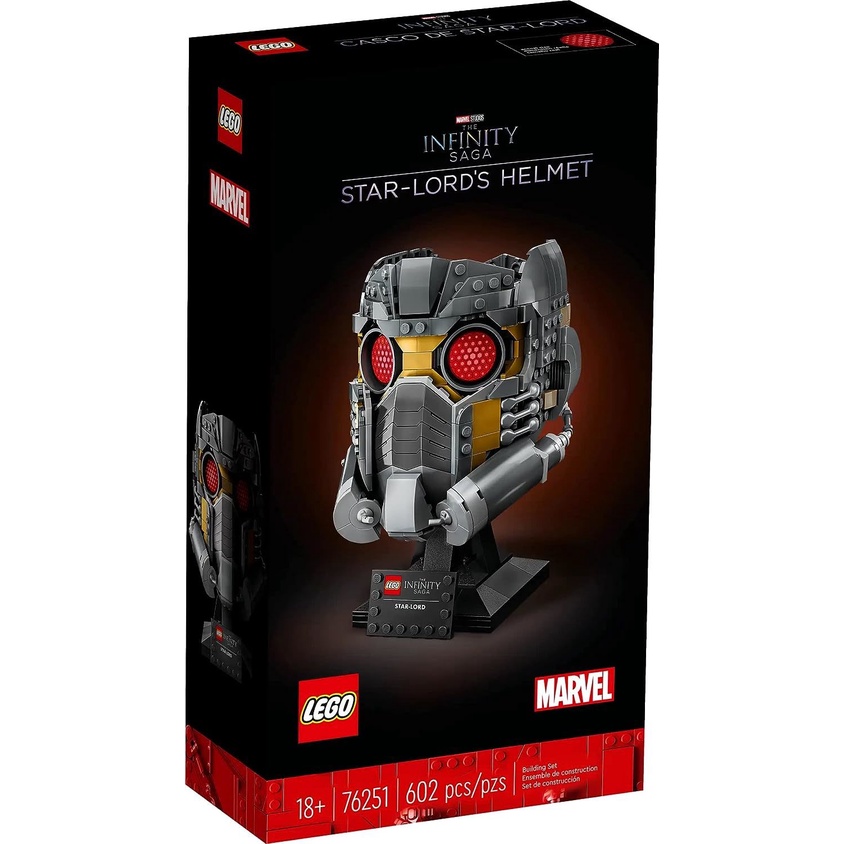 LEGO Marvel Star-Lord's Helmet Set 76251, Collectible Model Kit for -Adults to Build, Home Décor Creative Activity, Gift