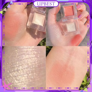 ♕ Vibely Small Ice Bright Color Double Color Blush High Glow Pink Nose Shadow Finisher แผ่นเดียว แต่งหน้าง่ายสีติดทนนาน 5 แบบ UPBEST
