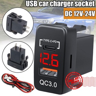 อุปกรณ์ชาร์จในรถยนต์ QC3.0+PD Type-C USB T5N0 1 ชิ้น