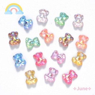 June ตุ๊กตาหมีเรซิ่น ขนาดเล็ก สําหรับทําเครื่องประดับ DIY