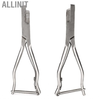 Allinit Pig Ear Tag Plier Stainless Steel  Notcher with Safe Buckle for Cattle Sheep Goats