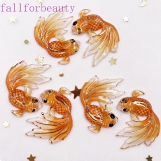 Fallforbeauty ปลาทองเรซิ่น แฮนด์เมด ขนาดเล็ก DIY สําหรับตกแต่งงานแต่งงาน 8 ชิ้น ต่อชุด