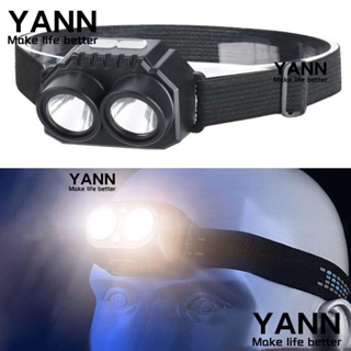 Yann1 ไฟฉายคาดศีรษะ LED กันน้ํา แบบพกพา ชาร์จไฟได้ ใช้พลังงานสูง