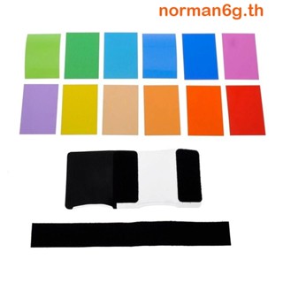 Anorman อุปกรณ์เสริมกล้อง ฟิลเตอร์เจลสี 12 สี สําหรับถ่ายภาพ