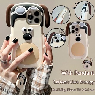 3D การ์ตูน สนูปปี้ For Vivo V29 V27 Pro V23 V25 5G V25E 4G V27Pro V20Pro X50 X70 X60 X80 X90 V20 Pro Y91C Y1S Y11S V5+ V5 plus X21 UD เปลือกโทรศัพท์ ป้องกันการชน เปลือกอ่อน Cartoon Cute Snoopy Silicone Case TPU Soft cover เปลือกป้องกัน