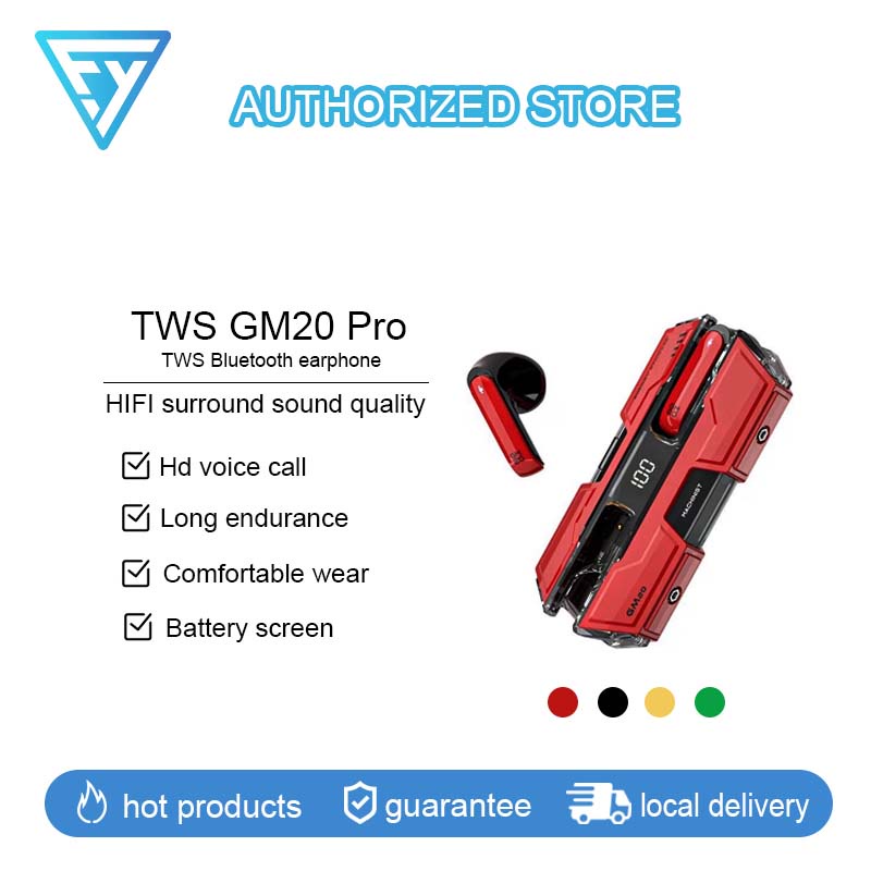 💥2025💥หูฟังเล่นเกมรุ่นGM20Pro ไฟแอลอีดี กันน้ำ TWS ลูทูธไร้สาย ใหม่ล่าสุด