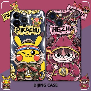 เคสโทรศัพท์มือถือ ลายการ์ตูนปิกาจู Nezha สําหรับ iPhone14promax 13Pro 11Pro 12mini 8plus7 6s xr xsmax