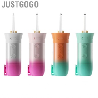 Justgogo Electric  Irrigator 3 Gears 360 Degrees Rotation 200ml Water Tank Scalable Dental Oral Cleaner