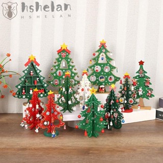 Hshelan จี้ไม้ แฮนด์เมด DIY สําหรับตกแต่งต้นคริสต์มาส