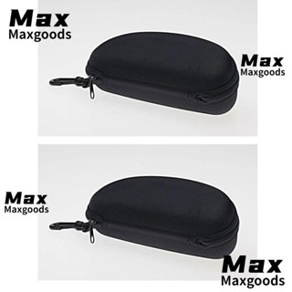 Maxg กล่องเก็บแว่นตา พลาสติก สีดํา เรียบง่าย สําหรับผู้หญิง 2 ชิ้น