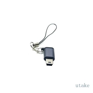 Utakee อะแดปเตอร์แปลง Type-C ตัวเมีย เป็น Mini USB ตัวผู้ แบบพกพา สําหรับโทรศัพท์มือถือ แท็บเล็ต