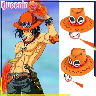 หมวกคอสเพลย์ One Piece Portgas D Ace สไตล์คาวบอย สําหรับผู้ชาย และผู้หญิง