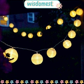 WISDOMEST สายไฟ Led พลังงานแสงอาทิตย์ สําหรับตกแต่งปาร์ตี้คริสต์มาส งานแต่งงาน