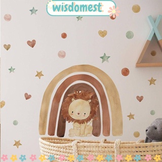 Wisdomest สติกเกอร์ติดผนัง มีกาวในตัว ใช้ซ้ําได้ สําหรับตกแต่งบ้าน ห้องนั่งเล่น