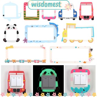 Wisdomest สติกเกอร์ซิลิโคน ลายน่ารัก เรืองแสงในที่มืด สําหรับติดตกแต่งสวิตช์ไฟ