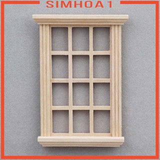 [Simhoa1] กรอบหน้าต่างเฟอร์นิเจอร์ 1/12 สําหรับตกแต่งบ้านตุ๊กตา 12 ชิ้น