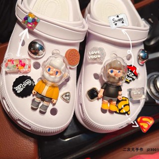 crocs Jibbitz set（ไม่รวมรองเท้า） shoe charms/Jibbitz อุปกรณ์เสริมหัวเข็มขัด รูปดอกไม้ สร้างสรรค์ ถอดออกได้ สําหรับตกแต่งรองเท้า Crocs DIY