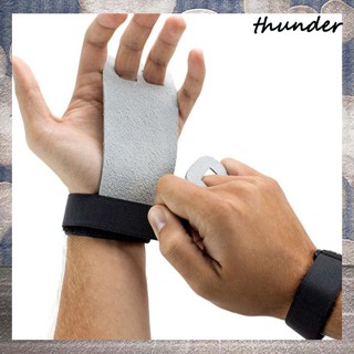 Thunder ถุงมือหนังสังเคราะห์ แบบดึงข้อมือ สําหรับยกน้ําหนัก ยิมนาสติก