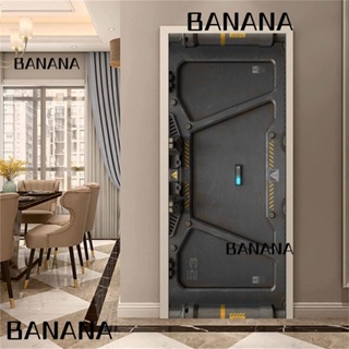 Banana1 สติกเกอร์วอลเปเปอร์ พร้อมปุ่มกด มีกาวในตัว สําหรับติดตกแต่งผนังบ้าน ห้องนอน