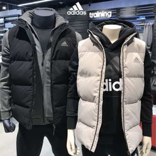 Adidas ของแท้ 100% เสื้อแจ็กเก็ต เสื้อกีฬา แขนกุด ผ้าฝ้าย กันน้ํา ให้ความอบอุ่น เหมาะกับฤดูหนาว สําหรับผู้ชาย