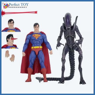 Pst โมเดลฟิกเกอร์ Neca Batman Superman Vs Xenomorph Double Set ขยับได้ ขนาด 7 นิ้ว สําหรับตกแต่ง