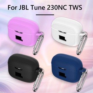 เคสหูฟังซิลิโคน แบบพกพา พร้อมตะขอ กันรอยขีดข่วน สําหรับ JBL Tune 130NC TWS JBL Tune 230NC TWS