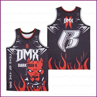 เสื้อกีฬาบาสเก็ตบอล YX DMX Dark Man X Jersey พลัสไซซ์ สําหรับผู้ชาย และผู้หญิง