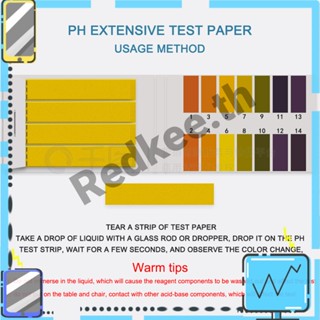 แถบกระดาษทดสอบค่า PH แบบมืออาชีพ สําหรับดินปัสสาวะ น้ํา ดิน 80 ชิ้น [Redkee.th]