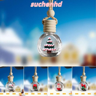 Suchenhd จี้น้ําหอมรถยนต์ สร้างสรรค์ ของขวัญ กระจก เครื่องประดับ อุปกรณ์คริสต์มาส จี้กระจกมองหลังรถยนต์