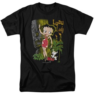 เสื้อยืดคอกลม แขนสั้น ผ้าฝ้าย 100% พิมพ์ลายการ์ตูน Betty Doll Betty Boop พลัสไซซ์ สําหรับผู้ชาย