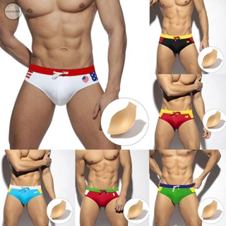 GORGEOUS~Male Mens Swimwear Swim Cup Swim Trunks Adjustable Bikini Elastic Shorts