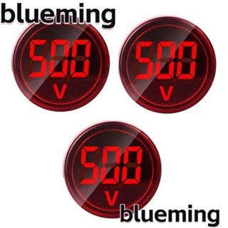 Blueming2 เครื่องทดสอบแรงดันไฟฟ้าดิจิทัล LED หัวกลม สีแดง สีขาว 3 ชิ้น