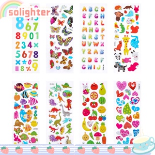 Solighter สติกเกอร์ ลายการ์ตูนสัตว์ เสริมการเรียนรู้เด็ก DIY