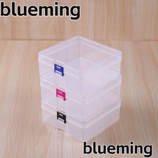 Blueming2 กล่องพลาสติกใส ทรงสี่เหลี่ยม แบบพกพา ทนทาน สําหรับใส่เครื่องประดับ ลูกปัด ตกปลา